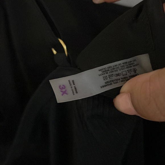 Black Ribbed Bathing Suit with Gild Grommet Detail - Picture 7 of 8